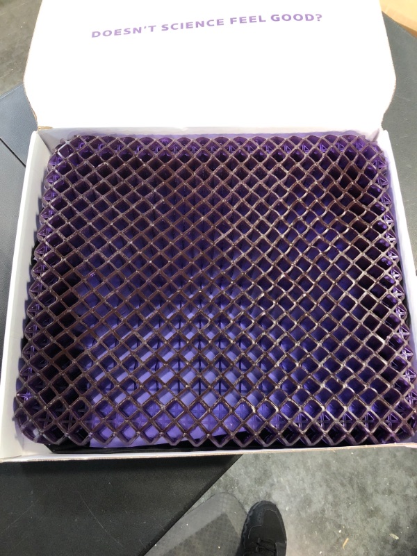 Photo 2 of Purple Royal Seat Cushion - Seat Cushion for The Car Or Office Chair - Temperature Neutral Grid