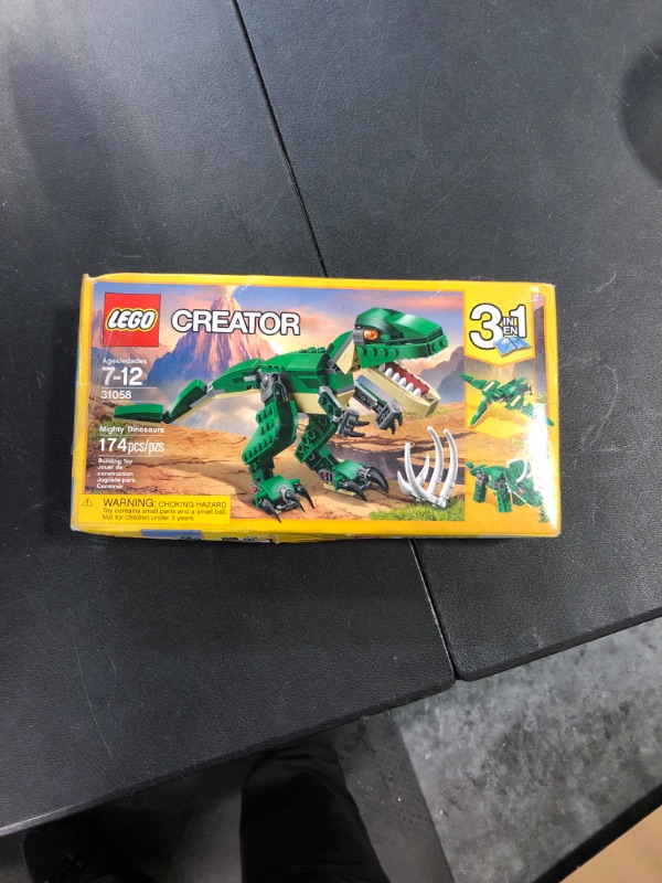 Photo 3 of LEGO Creator Mighty Dinosaurs Build It Yourself Dinosaur Set, Pterodactyl, Triceratops, T Rex Toy 31058