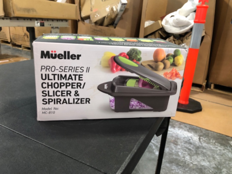 Photo 1 of Mueller Pro-Series All-in-One, 12 Blade Mandoline Slicer for Kitchen Vegetable Chopper, Vegetable Slicer and Spiralizer, Cutter, Dicer, Food Chopper, Grater, Kitchen Gadgets Sets with Container