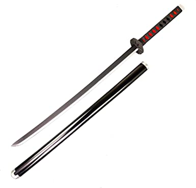 Photo 1 of Fantasy Slayer Foam Sword, Foam Katana Props Replica. for Collections, Gifts, Cosplay for Anime Shows Black-Red