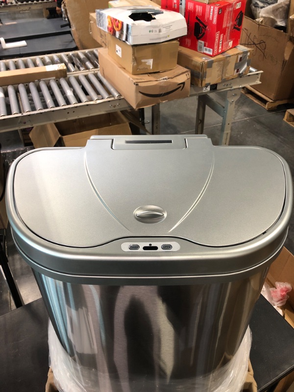 Photo 5 of Amazon Basics Automatic Hands-Free Stainless Steel Trash Can - 70-Liter, 3 Bins