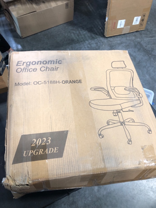 Photo 1 of Mimoglad Office Chair, High Back Ergonomic Desk Chair with Adjustable Lumbar Support and Headrest, Swivel Task Chair with flip-up Armrests for Guitar Playing