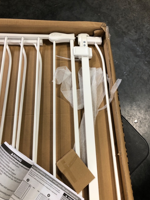 Photo 1 of Summer Multi-Use Extra Tall Walk-Thru Baby Gate, Metal, White Finish – 36” Tall, Fits Openings up to 29” to 48” Wide, Baby and Pet Gate for Doorways and Stairways
