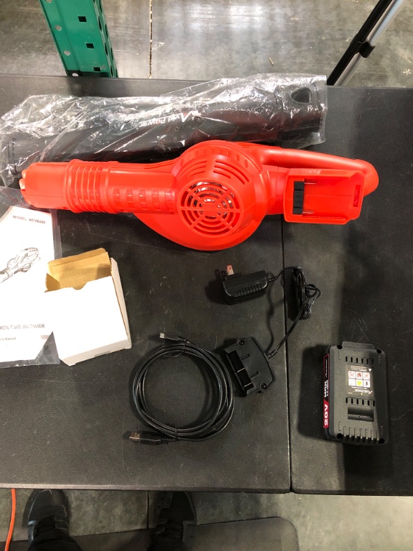 Photo 2 of AVID POWER Leaf Blower, 20V Cordless Leaf Blower with 2.0Ah Battery and Charger, 130 MPH Electric Leaf Blower Light Duty
