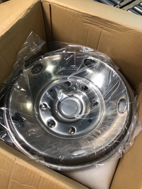 Photo 4 of XIUHUA 19.5 Inch 8 Lugs Stainless Steel Wheel Simulators for 2003-2004 Ford F450 F550 Truck
