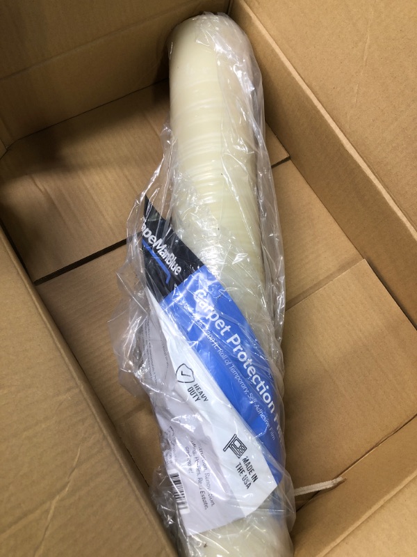Photo 1 of Carpet Protection Film 24" x 200' roll. Made in The USA! Easy Unwind, Clean Removal, Strong and Durable Carpet Protector. Clear, Self-Adhesive Surface Protective Film.