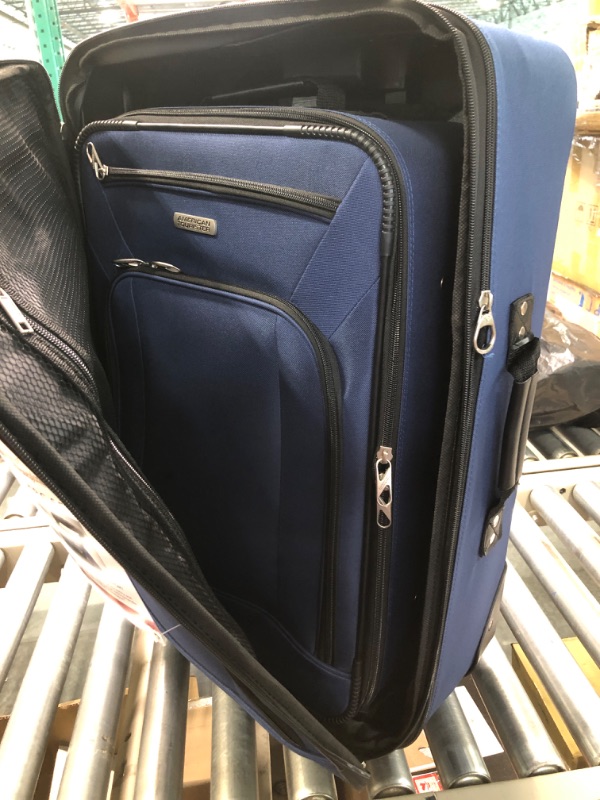 Photo 4 of American Tourister Fieldbrook XLT Softside Upright Luggage, Navy, 4-Piece Set (BB/DF/21/25) 4-Piece Set (BB/DF/21/25) Navy