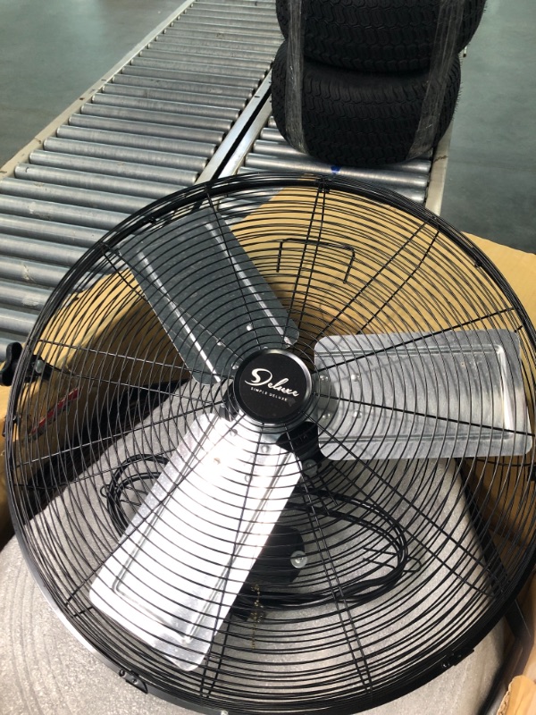 Photo 3 of 20 Inch 3-Speed High Velocity Heavy Duty Metal Industrial Floor Fan for Warehouse,Workshop, Factory and Basement, Black