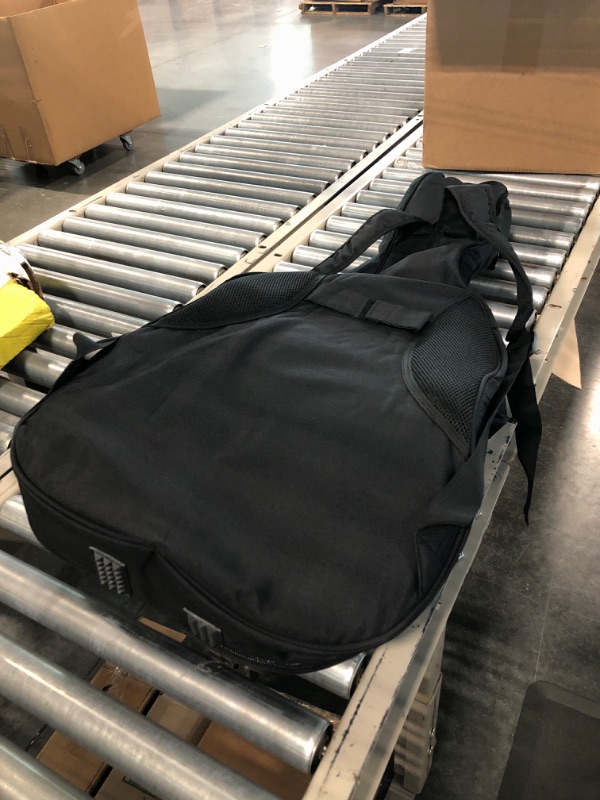 Photo 1 of CAHAYA Acoustic Guitar Case Soft Padded Guitar Bag 0.7 Inch Thick Sponge Reinforced Gig Bag with 5 Pockets,Neck Cradle,Back Hanger Loop for 39 40 41 Inches Acoustic Classical Guitars CY0244 black