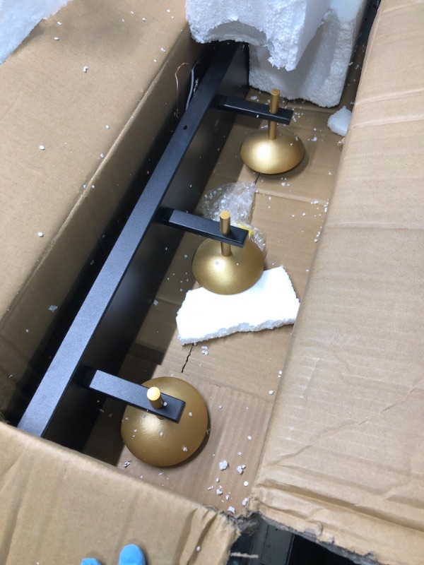 Photo 1 of 5 Globe Light Bar Fixture With Frosted Globes