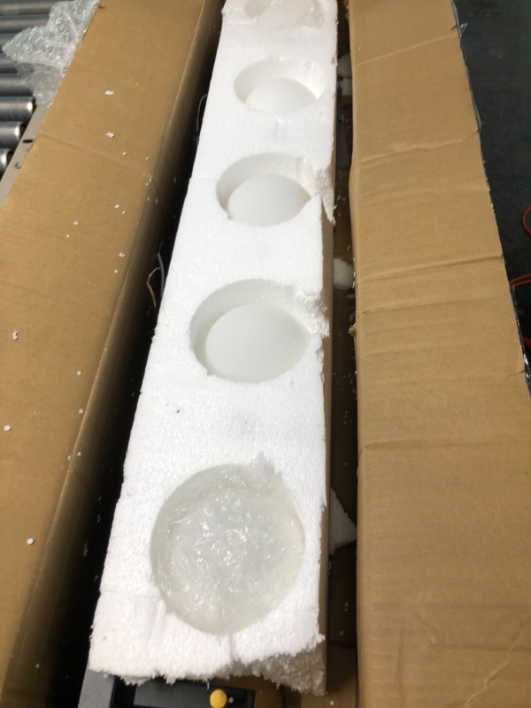 Photo 1 of 5 Globe Light Bar Fixture With Frosted Globes
