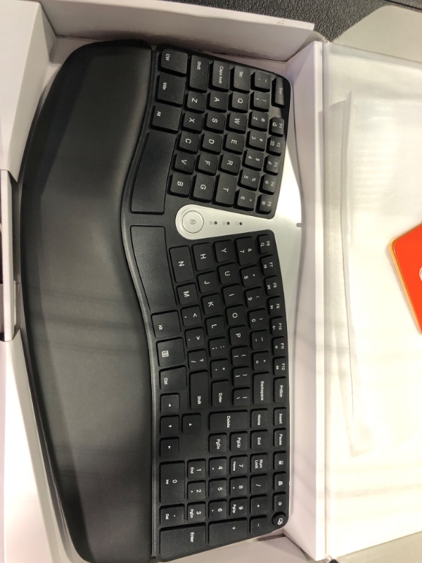 Photo 1 of Nulea Wireless Ergonomic Keyboard, 2.4G Split Keyboard with Cushioned Wrist and Palm Support
