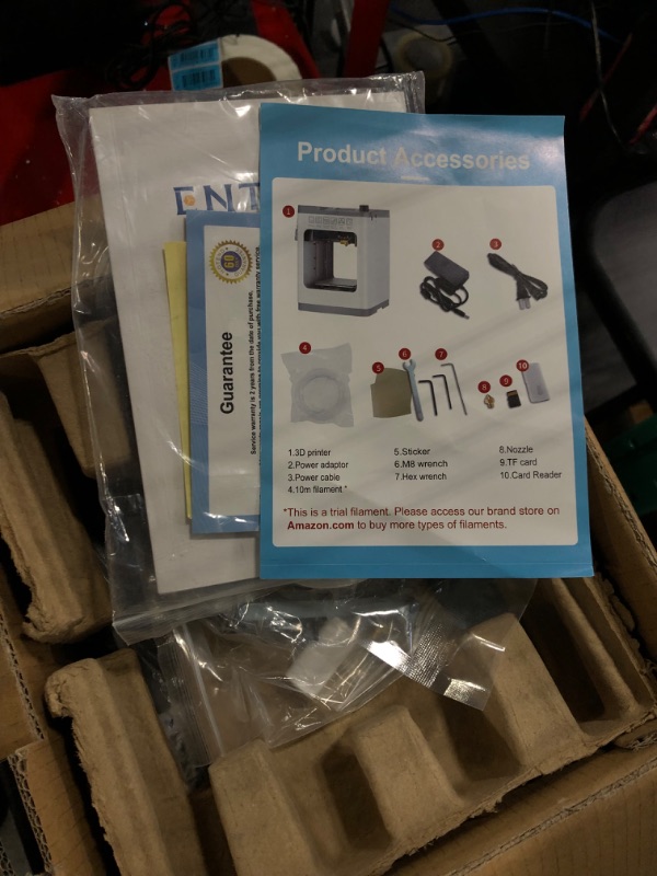 Photo 1 of ****WONT POWER ON **** Entina Mini 3D Printers Tina 2, Fully Assembled and Auto Leveling 3D Printer for Beginners, Removable Magnetic Platform, High Precision Printing with PLA/PLA Pro/TPU, Printing Size 3.9x4.7x3.9 inch MicroSD Card