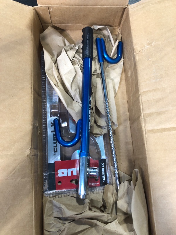 Photo 1 of ***DOES NOT HAVE KEY*** The Club 1102 LX Series Steering Wheel Lock, Blue