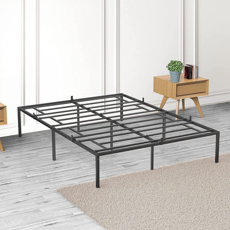 Photo 1 of  Full Bed Frame 14 Inch Black Metal Full Bed Frame - 74.5x53.4x14in