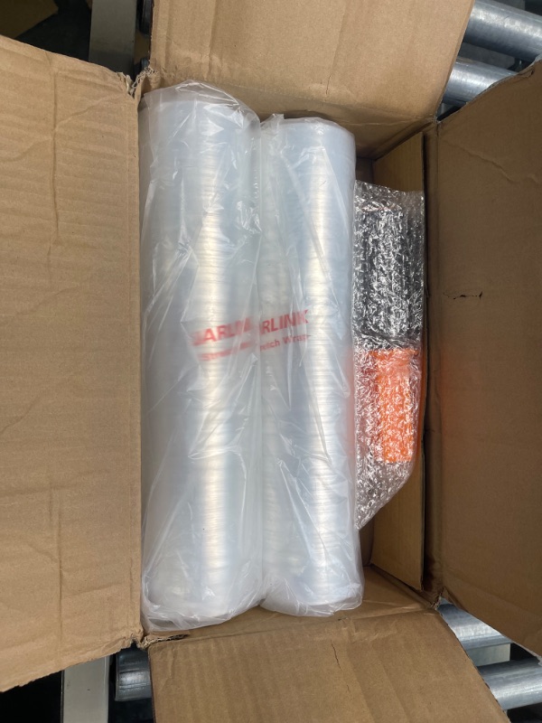 Photo 2 of JARLINK Stretch Film, 15 Inch x 1000 Feet Shrink Wrap for Pallet Wrap, Industrial Strength Stretch Wrap with Handles, Moving Wrapping Plastic Roll, 60 Gauge, 2 Pack, Clear 1-clear 2 Pack