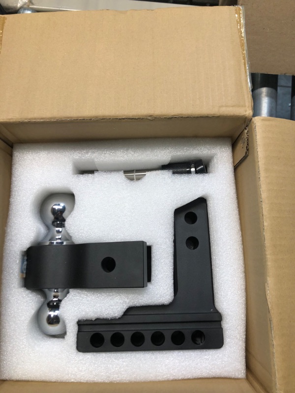 Photo 2 of Groking Adjustable Trailer Hitch Ball Mount, Fits 2" Receiver, 3 Inch Drop Hitch, 12,500 LBS, 2 Inch & 2-5/16 Inch Steel Dual Ball Hitch,