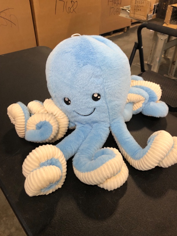 Photo 2 of DENTRUN Octopus Stuffed Animals, Octopus Plush Doll Play Toys for Kids Girls Boys Adults Birthday Xmas Gift Present 7/16/24/32 Inches, 5 Colors 16 inches Blue