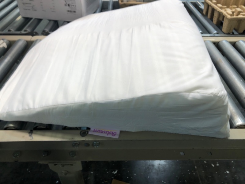 Photo 3 of Bed Wedge Pillow | Unique Curved Design for Multi Position Use | Memory Foam Wedge Pillow  (7.5 Inch Incline)