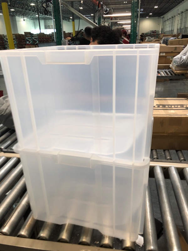 Photo 2 of Akro-Mils 13018 Stack-N-Store Heavy Duty Stackable Open Front Plastic Storage Container Bin, (17-1/2-Inch x 16-1/2-Inch x 12-1/2