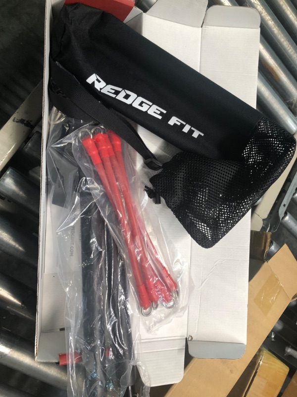 Photo 2 of Redge Fit™ Complete Portable Full Body Home Gym Park Workout Set I Resistance Bands for Beginners to Elite Athletes I Collapsible Resistance Bar I Train Insane (Upgraded Version) 4 Bands