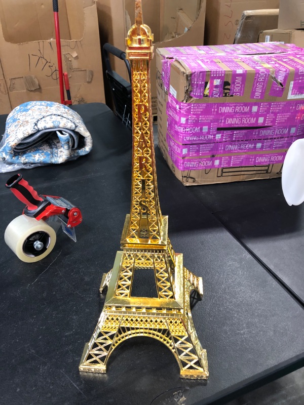 Photo 2 of allgala 24" Eiffel Tower Statue Decor Alloy Metal - Gold 