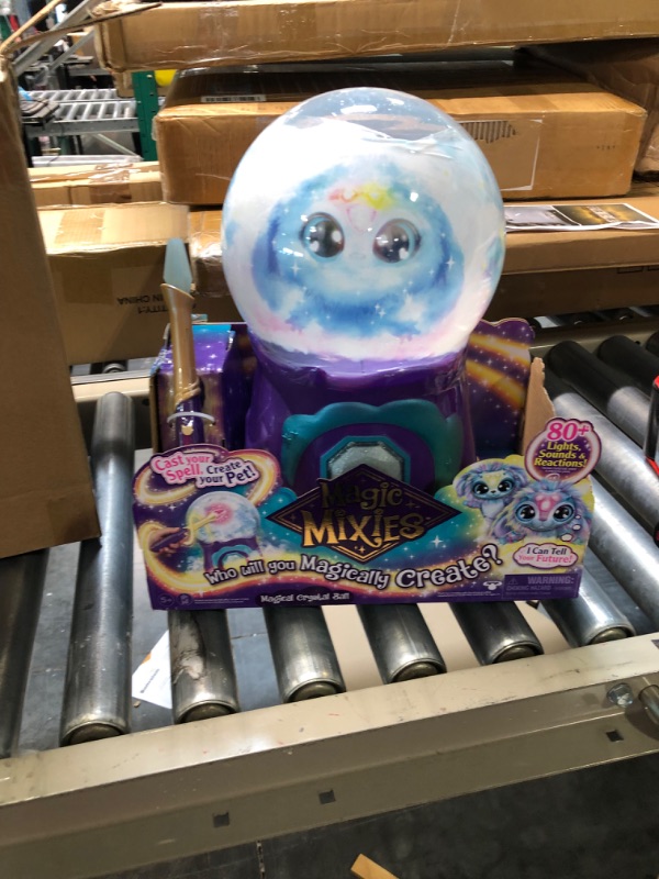 Photo 2 of Magic Mixies Magical Misting Crystal Ball with Interactive 8 inch Blue Plush Toy and 80+ Sounds and Reactions