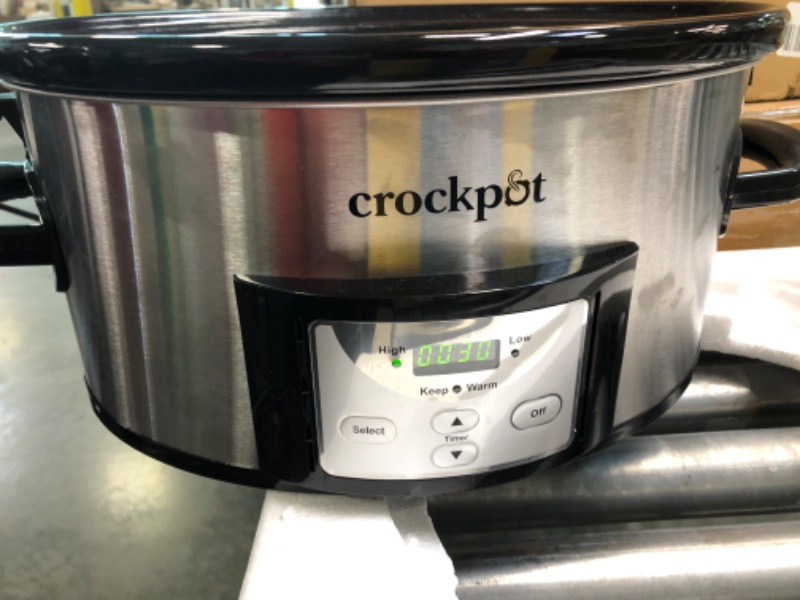 Photo 2 of Crock-Pot SCCPVL610-S-A 6-Quart Cook & Carry Programmable Slow Cooker with Digital Timer, Stainless Steel