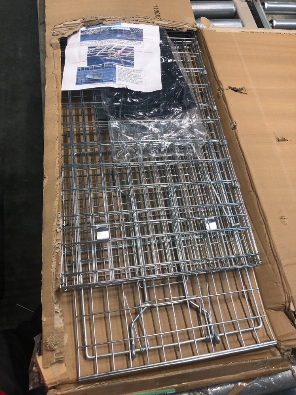 Photo 2 of ANT MARCH Live Animal Cage Trap 37'x11.5"x13" Steel Humane Release Rodent Cage with Gloves for Rabbits, Stray Cat, Squirrel, Raccoon, Mole, Gopher, Chicken, Opossum, Skunk, Chipmunks, Groundhog