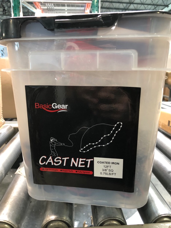Photo 1 of Basicgear Cast Net 12 Ft - 3/8 inch mesh - Iron 