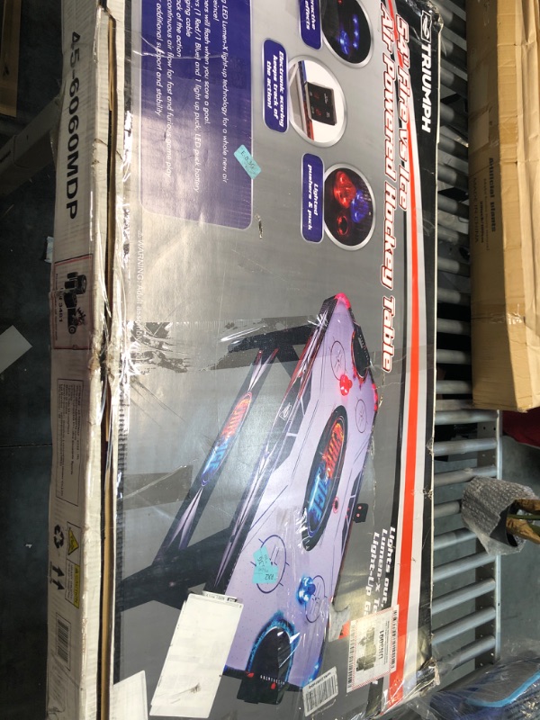 Photo 4 of ***FOR PARTS ONLY*** Triumph Fire ‘n Ice LED Light-Up 54” Air Hockey Table Includes 2 LED Hockey Pushers and LED Puck