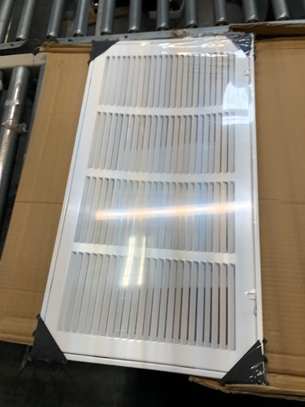 Photo 2 of 24" x 12 " Return Air Grille - Sidewall and Ceiling - HVAC Vent Duct Cover Diffuser - Outer dimensions -  26 1/2" x 14 1/2"