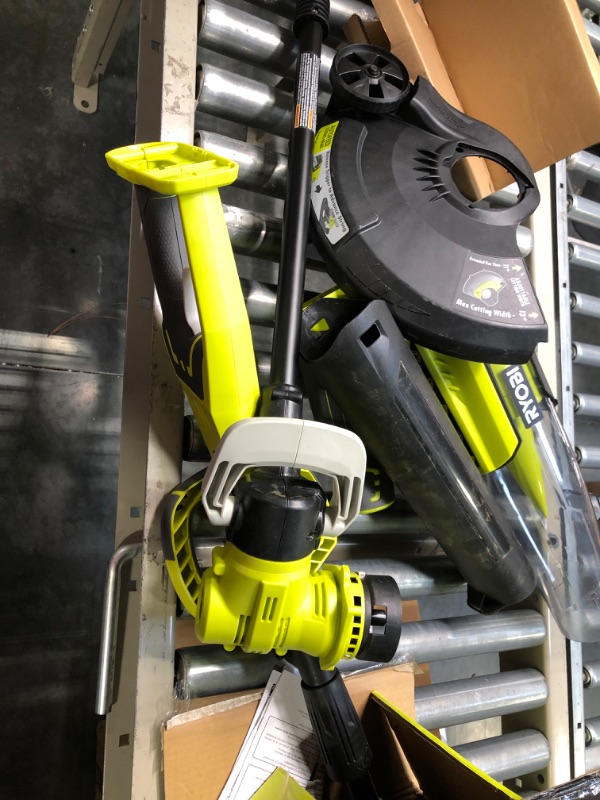 Photo 3 of Ryobi 40V Cordless Battery Attachment Capable String Trimmer and Leaf Blower Combo Kit (2-Tools) w/ 4.0 Ah Battery & Charger