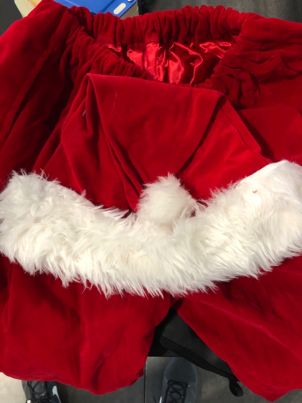 Photo 5 of Rubies Adult Deluxe Ultra Velvet Santa Suit With Gloves Extra Large