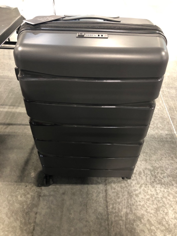 Photo 4 of Balelinko Hardside Luggage 3-Piece Set (20/24/28) Expandable Suitcase with 360°Double Spinner Wheels Polypropylene Hardshell Lightweight, Bonus Travel Umbrella Black