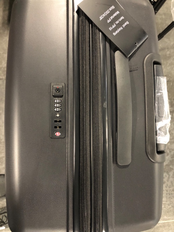 Photo 5 of Balelinko Hardside Luggage 3-Piece Set (20/24/28) Expandable Suitcase with 360°Double Spinner Wheels Polypropylene Hardshell Lightweight, Bonus Travel Umbrella Black