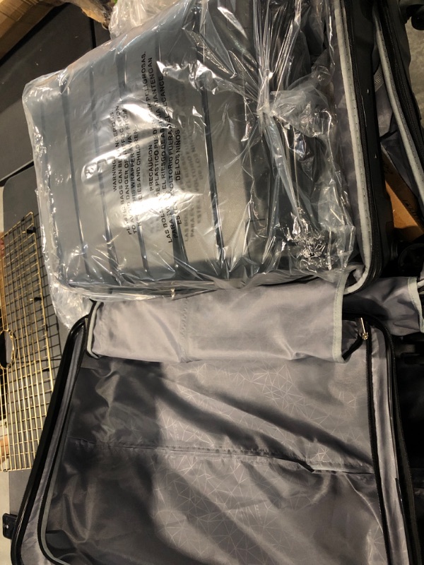 Photo 7 of Balelinko Hardside Luggage 3-Piece Set (20/24/28) Expandable Suitcase with 360°Double Spinner Wheels Polypropylene Hardshell Lightweight, Bonus Travel Umbrella Black