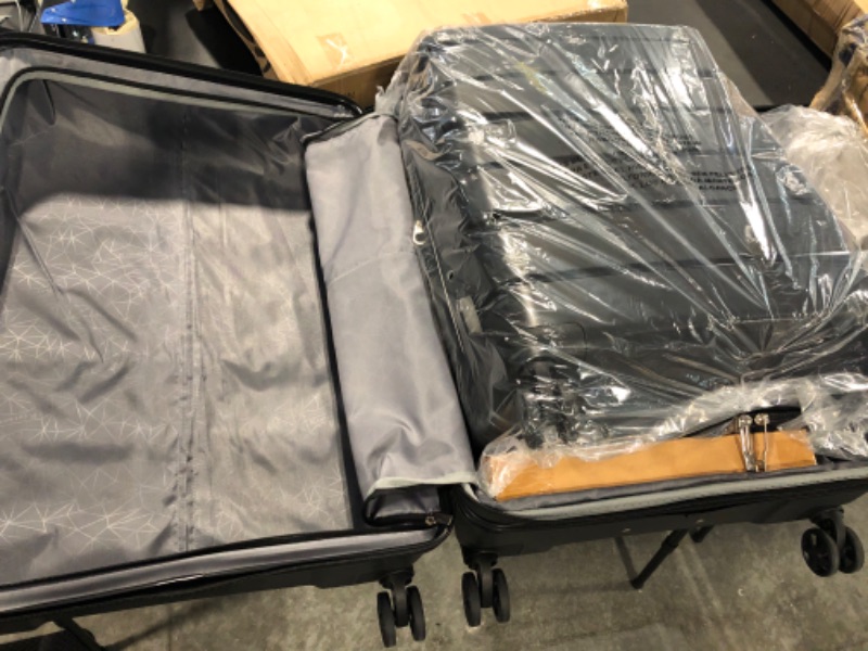 Photo 6 of Balelinko Hardside Luggage 3-Piece Set (20/24/28) Expandable Suitcase with 360°Double Spinner Wheels Polypropylene Hardshell Lightweight, Bonus Travel Umbrella Black