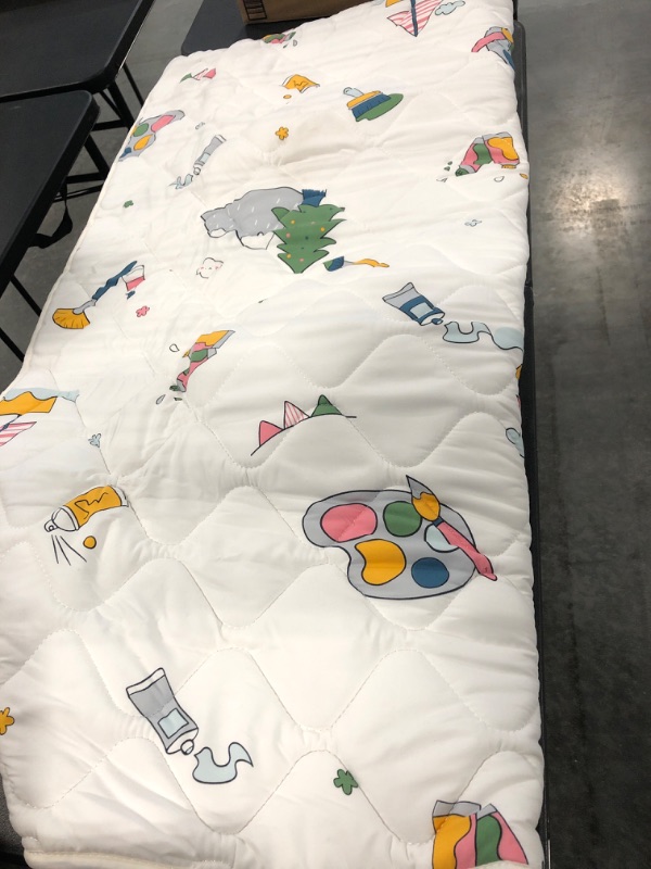 Photo 1 of Vibe bear Baby Playpen Mat, 50 x 50 Inches Baby Crawling Mat, Thicken One-Piece Baby Playmat, Non Slip Washable Baby Play Mat for Playing, Soft Floor Mat for Babies, Infants, Toddlers Fun Childhood 50" x 50"
