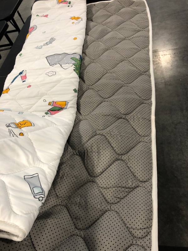 Photo 1 of Vibe bear Baby Playpen Mat, 50 x 50 Inches Baby Crawling Mat, Thicken One-Piece Baby Playmat, Non Slip Washable Baby Play Mat for Playing, Soft Floor Mat for Babies, Infants, Toddlers Fun Childhood 50" x 50"