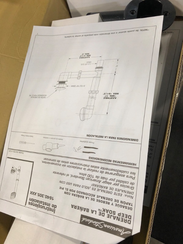 Photo 4 of American Standard 1640305.020 Deep Soak Max Drain, White