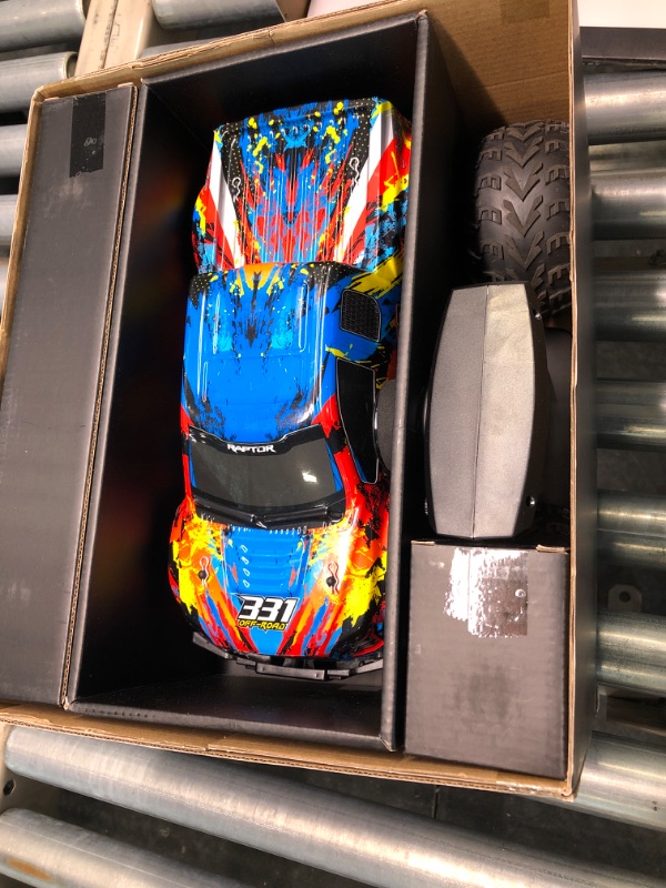 Photo 1 of DOUBLE E Ford Raptor F150 Remote Control Car 20km/h Off Road RC Race Car with Rechargeable Battery Headlights High Speed RC Monster Trucks for Boys Girls Kids Red Large