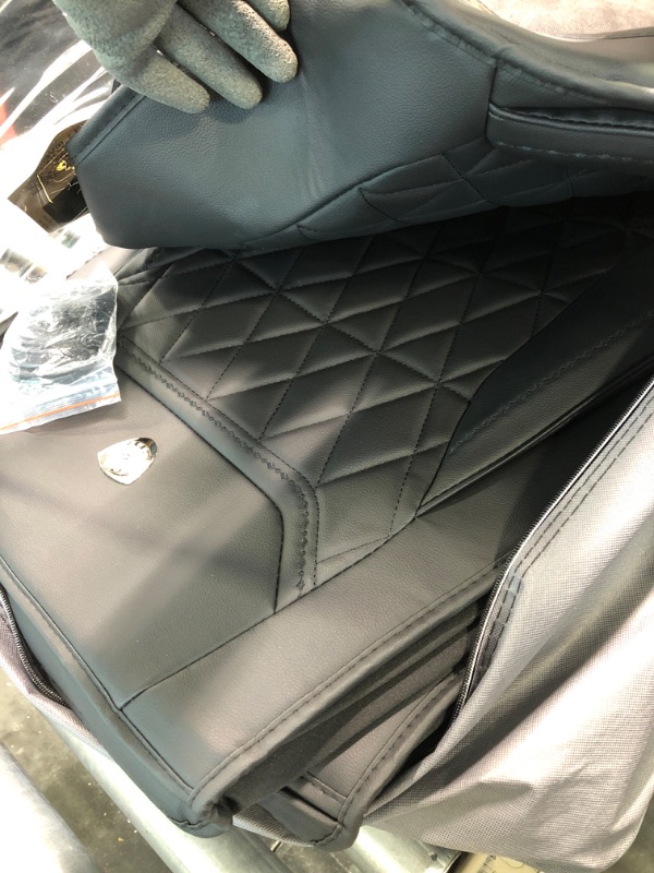 Photo 1 of LUCKYMAN CLUB 2 PC Front Car Seat Covers with Waterproof Faux Leather Universal for Sedan SUV Truck Fit for Tacoma Altima Chevy Camry RAV4 CRV Rogue Forester (Black- 2pcs)