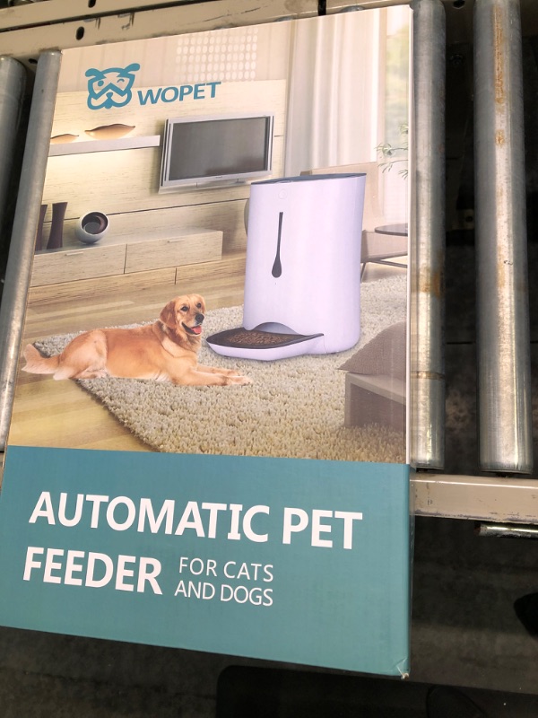 Photo 2 of Wopet 7L Automatic Pet Feeder Food Dispenser for Cats and Dogs–Features: Distribution Alarms, Portion Control, Voice Recorder