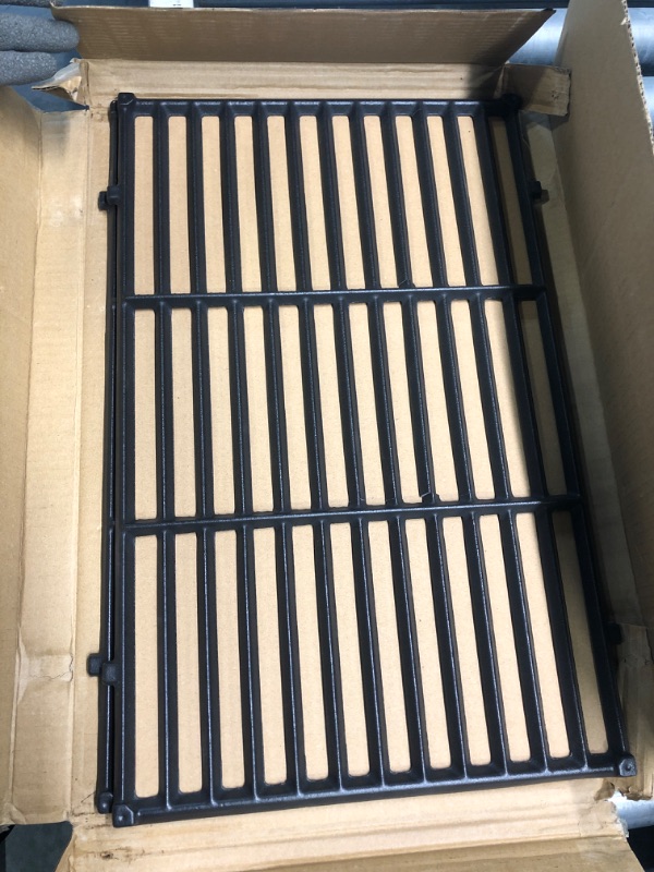 Photo 2 of 7524 Genesis 300 Series Grates Replacement Parts for Weber Grill Grates Genesis E-310 E-320 E-330 S-310 S-320 S-330 EP-310 EP-320 EP-330 Weber Genesis Grill Parts 2 PCS Cast Iron Grid 19.5 x 25.8 Inch 19.5 x 25.8" for 2pcs grates