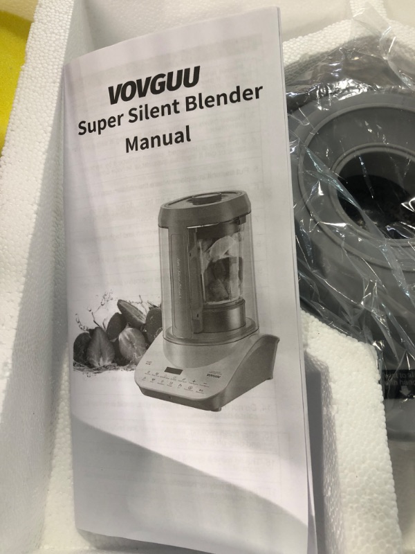 Photo 5 of VOVGUU Quiet Blender Commercial Low noise Soundproof Heat Milk, Soup, Quiet Smoothie Blender 48oz./1.5L Self-Cleaning