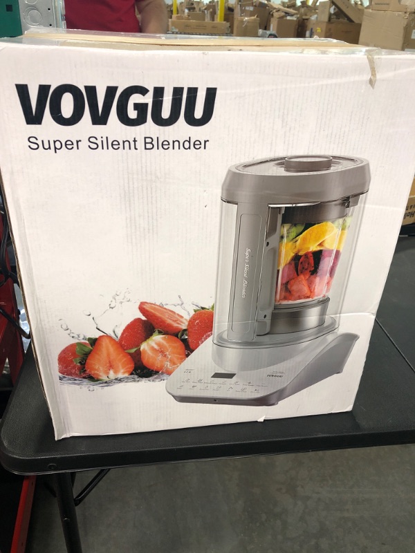 Photo 2 of VOVGUU Quiet Blender Commercial Low noise Soundproof Heat Milk, Soup, Quiet Smoothie Blender 48oz./1.5L Self-Cleaning