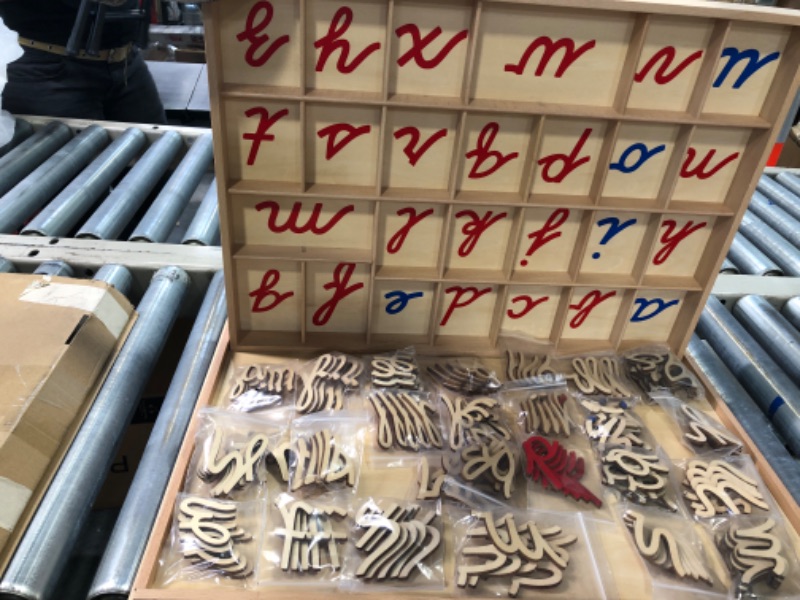 Photo 2 of Montessori Cursive Moveable Alphabets with Box