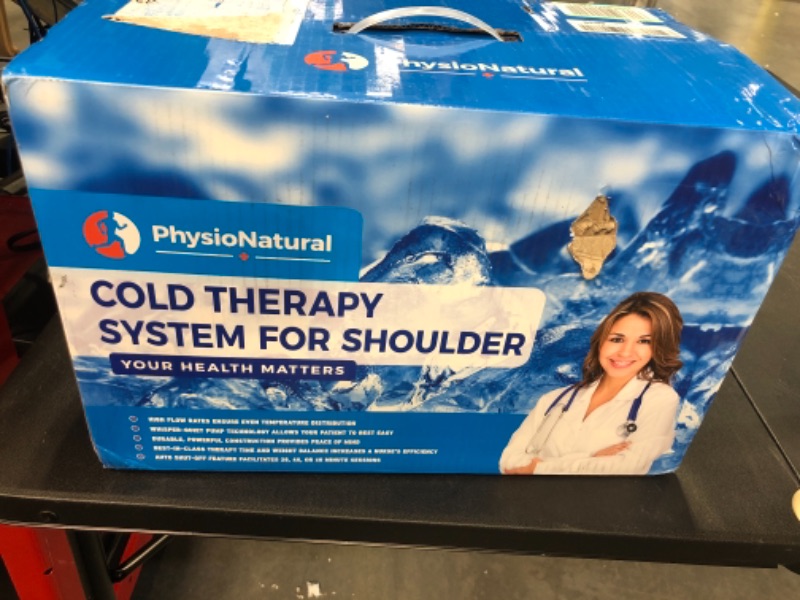 Photo 2 of Cold Therapy System with Large Shoulder Pad — for Post-Surgery Care, Rotator Cuff Tears, Swelling, Sprains, Inflammation, and Other Injuries — Wearable, Adjustable, Ergonomic — Cryotherapy Freeze Kit