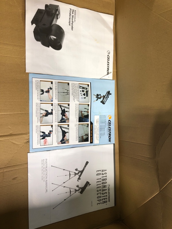 Photo 1 of Celestron - AstroMaster 114EQ Newtonian Telescope - Reflector Telescope for Beginners - Fully-Coated Glass Optics - Adjustable-Height Tripod - Bonus Astronomy Software Package